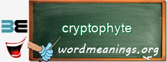 WordMeaning blackboard for cryptophyte